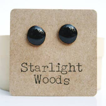Black Studs Post Earrings for wholesale by Starlight Woods