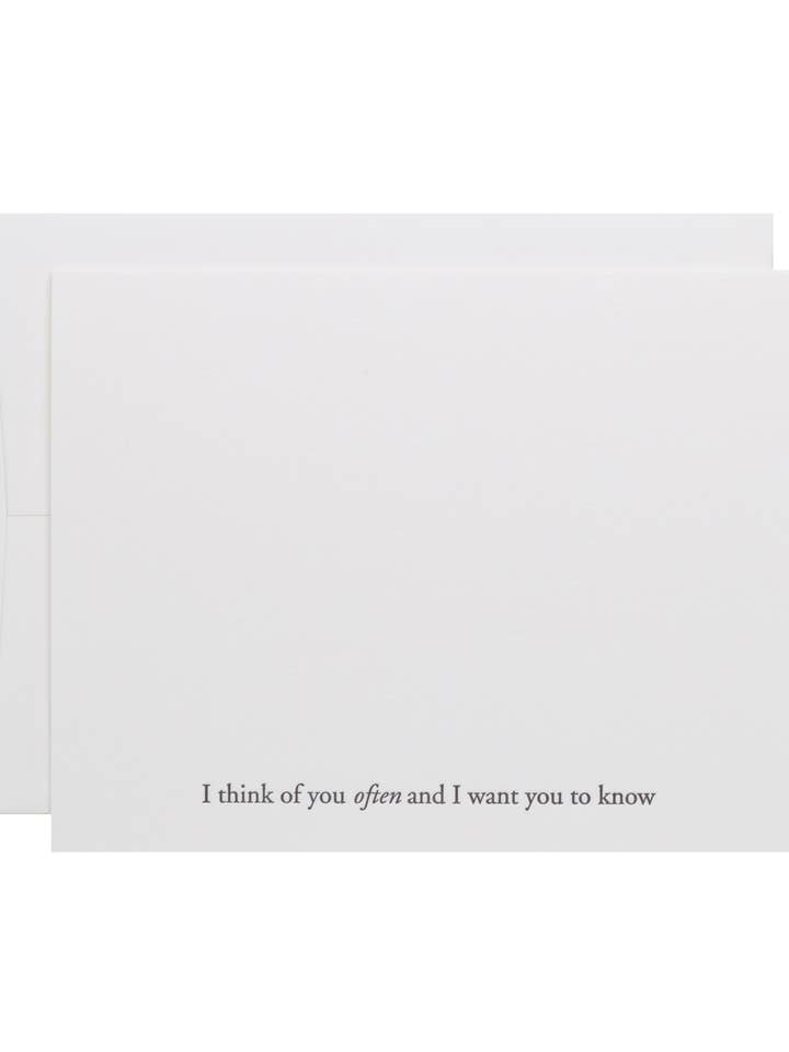 I Think of You Often for wholesale by Of Note Stationers