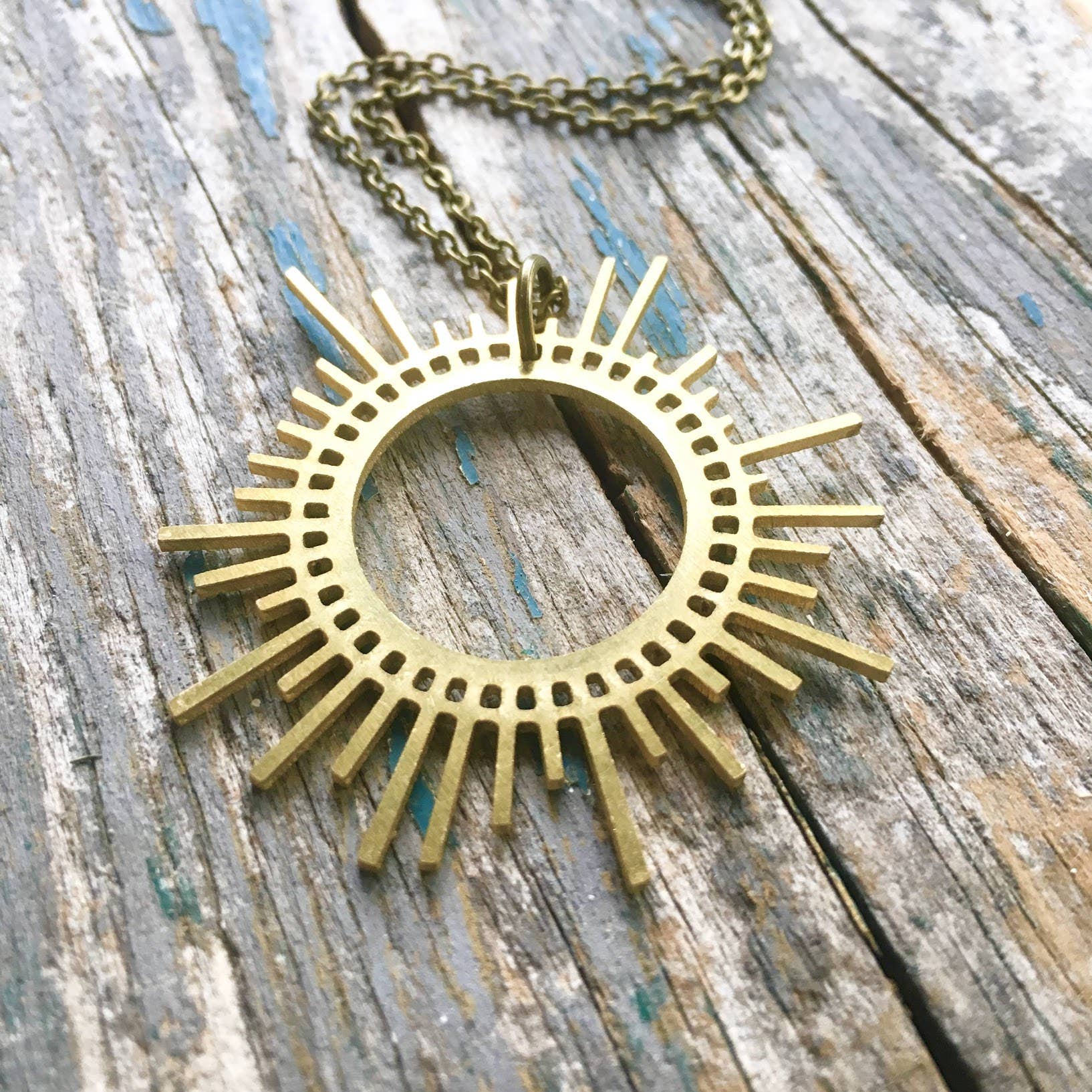 Red Truck Designs - Wholesale Pendant/Charm Necklace - Starburst Sun Necklace Starburst Boho Necklace 18 inches2