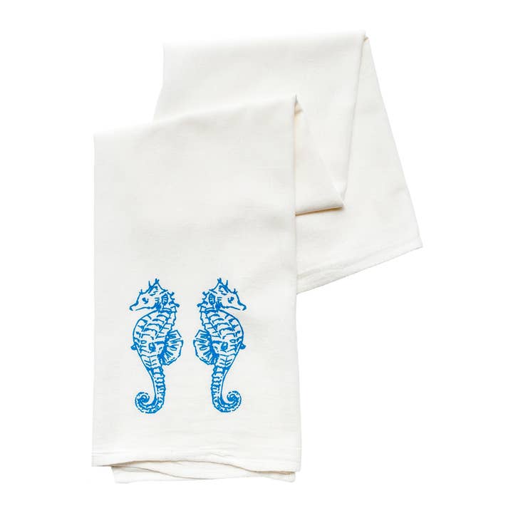 Sea Horses Tea Towel for wholesale by Cinder + Salt