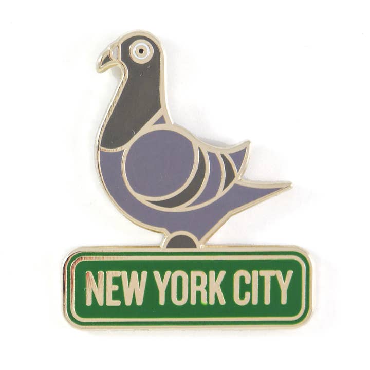 NYC Pigeon Enamel Pin for wholesale by These Are Things