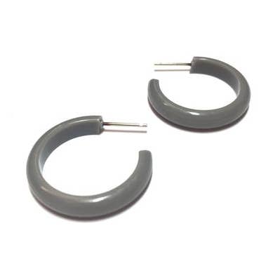 Orecchini a Cerchio Skinny Perfect grigio scuro per la vendita all'ingrosso da parte di Leetie Lovendale