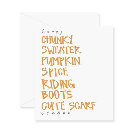 Biglietto di auguri Happy Autunno per la vendita all'ingrosso da parte di Fresh Out of Ink