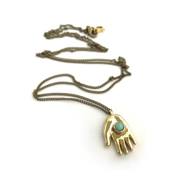 Giver Necklace With Turquoise for wholesale by Therese Kuempel Jewelry