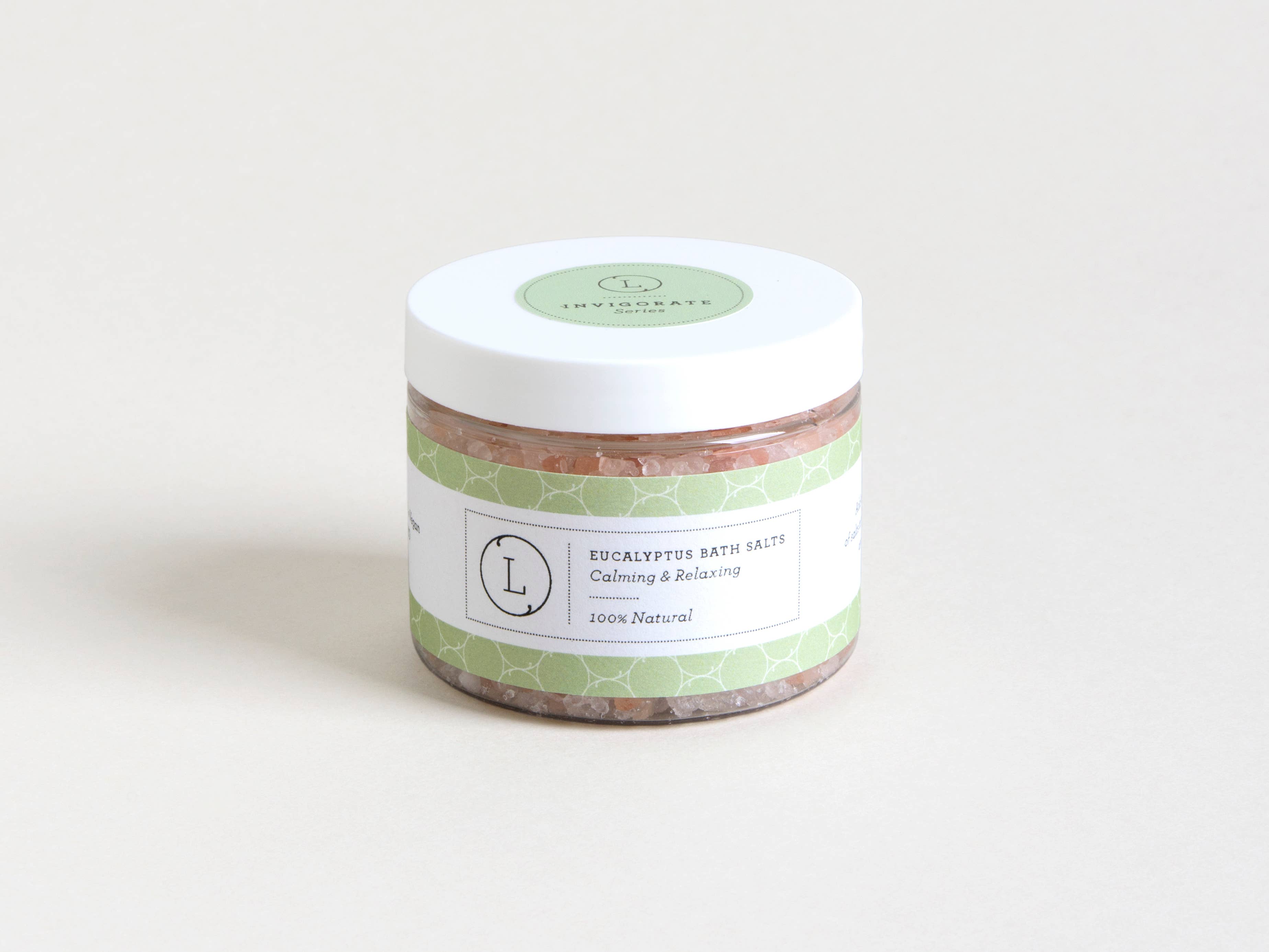 Green Eucalyptus Infused Bath Salt Soak (100% Natural) for wholesale on Faire2