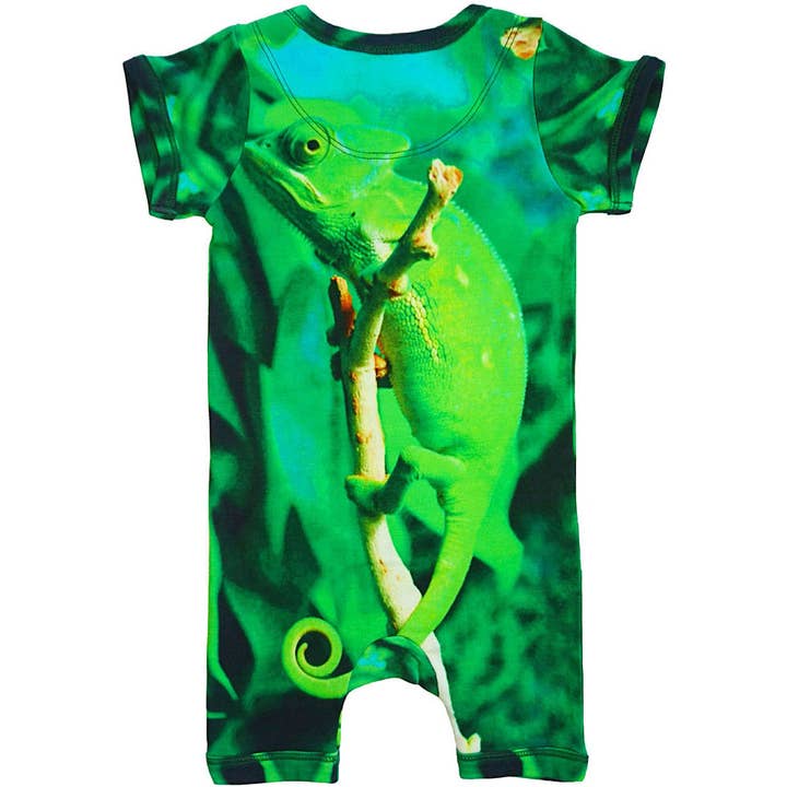 Inchworm Alley - Wholesale Bodysuit (Footed) - Baby - Short Sleeve Romper, Shorts - Chameleon1