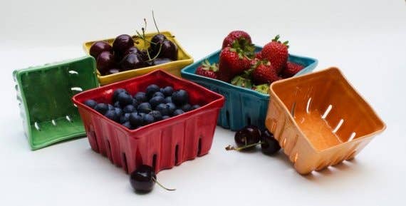 From Donna's Hands - Wholesale Basket - Large Ceramic Berry Baskets2