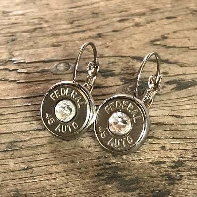 Jill's Jewels - Wholesale Dangle Earrings - Silver 45 Auto Lever Back Earrings0
