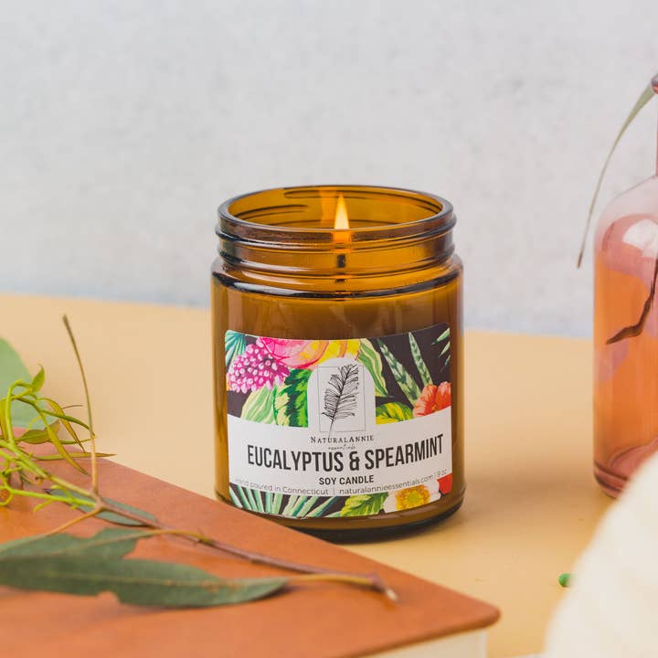 NaturalAnnie Essentials - Wholesale Jar/Filled Candle - Eucalyptus & Spearmint Soy candle2