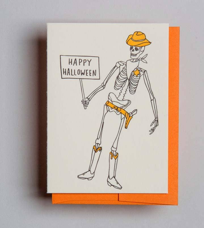 Wolf & Wren Press - Wholesale Halloween Card - Skeleton Halloween2