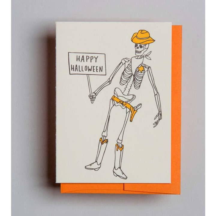 Wolf & Wren Press - Wholesale Halloween Card - Skeleton Halloween2
