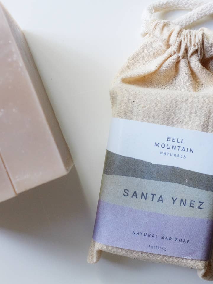 Santa Ynez bar soap. Natural, sustainable, low waste. for wholesale by Bell Mountain Naturals