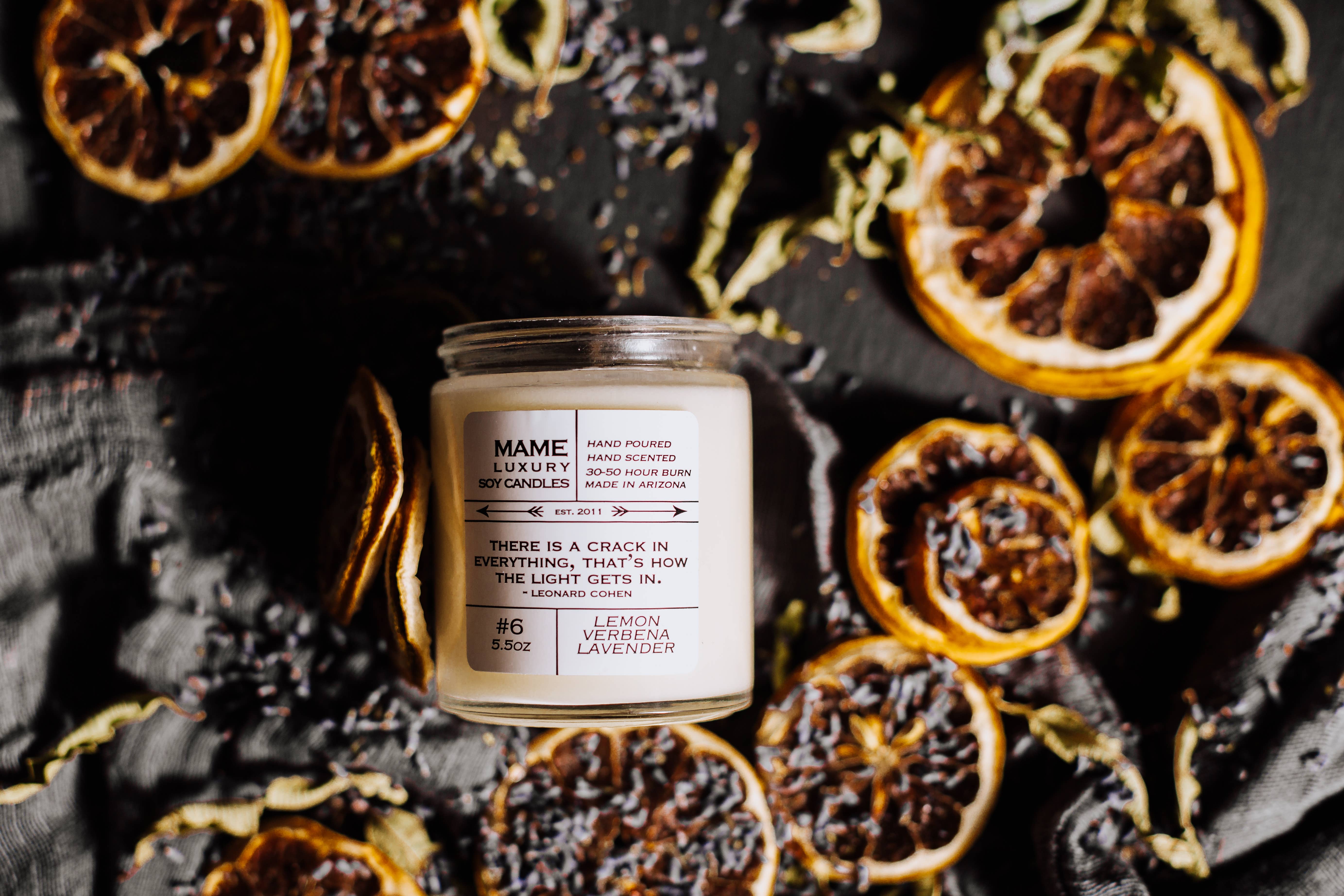 MAME Soy Candles – wholesale Jar/filled candle – #6 - Lemon Verbena, Lavender Candle2