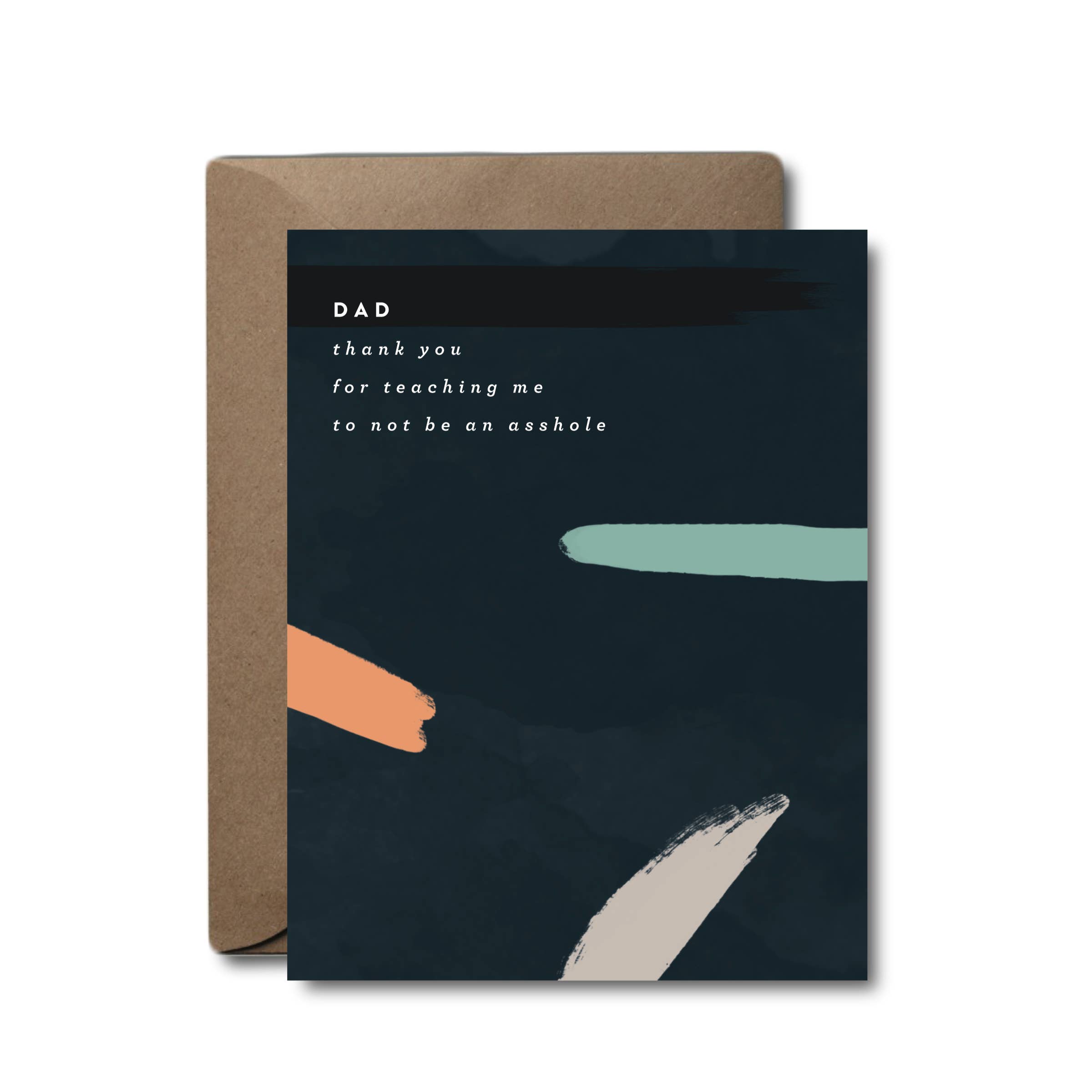 Black Lab Studio - Wholesale Father's Day Card - Not An Asshole Father's Day Greeting Card