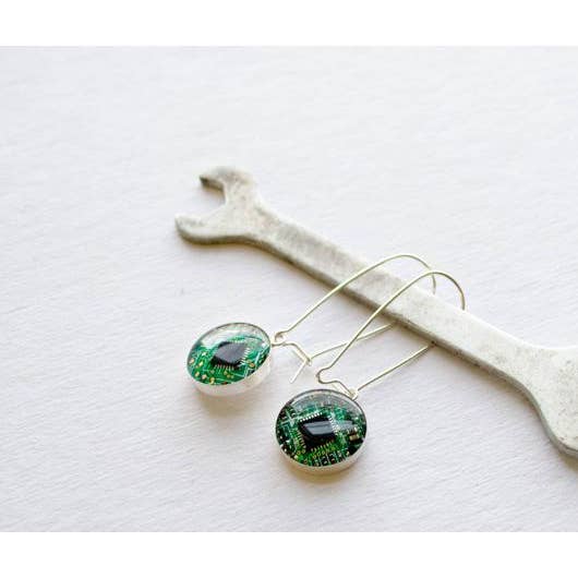 Circuit Breaker Labs - Wholesale Dangle Earrings - Sterling Silver Long Dangle Earrings1