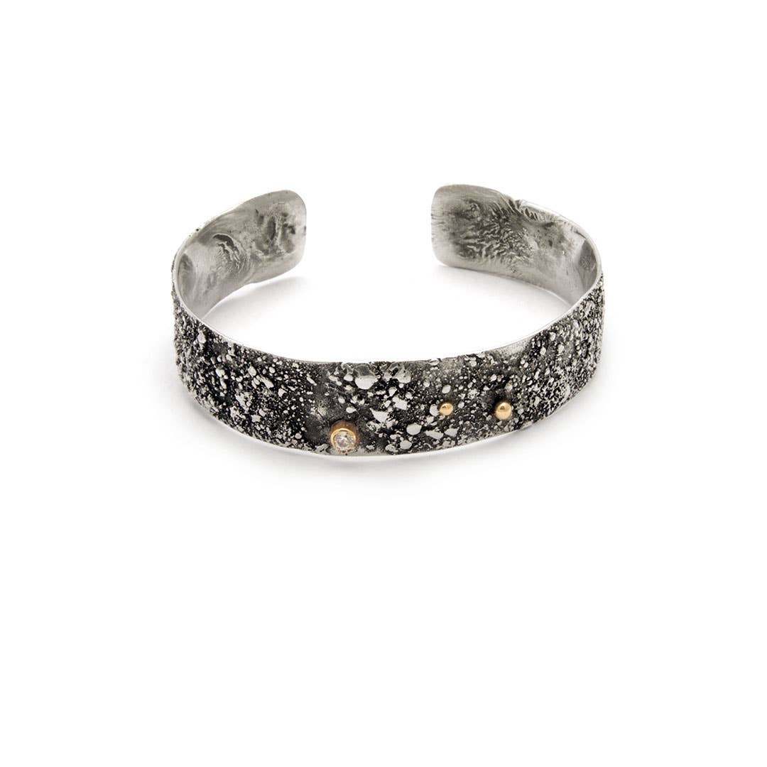 Tamara Kelly Designs - Wholesale Cuff Bracelet - Reticulated cuff with stone series1