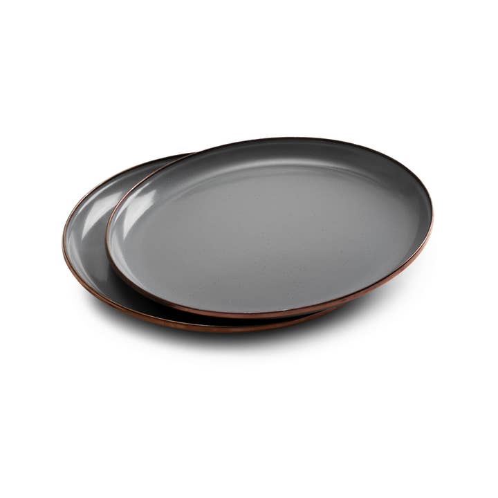 Barebones - Wholesale Dinner Plate - Enamel Deep Plate (Set of 2)