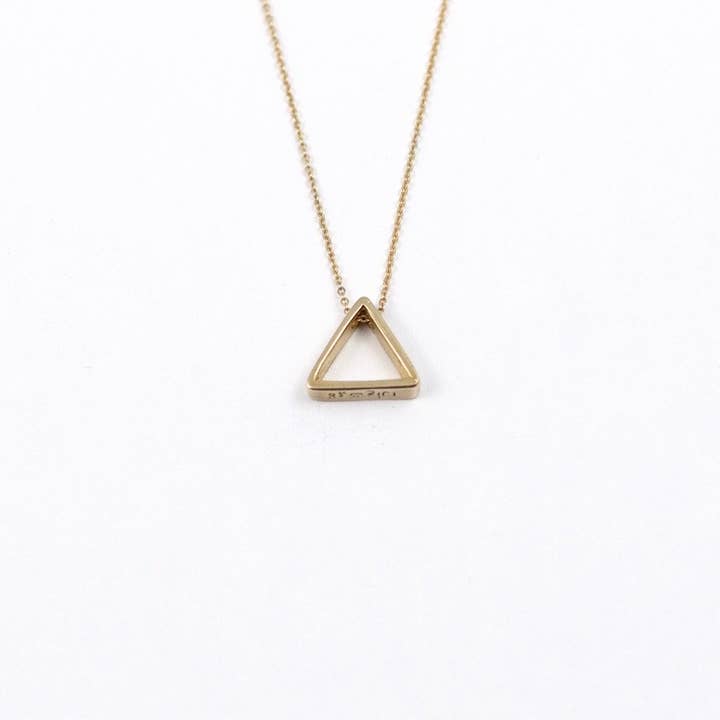 Sisterhood Triangle Necklace- 24k Gold Plated for wholesale by Lovishly