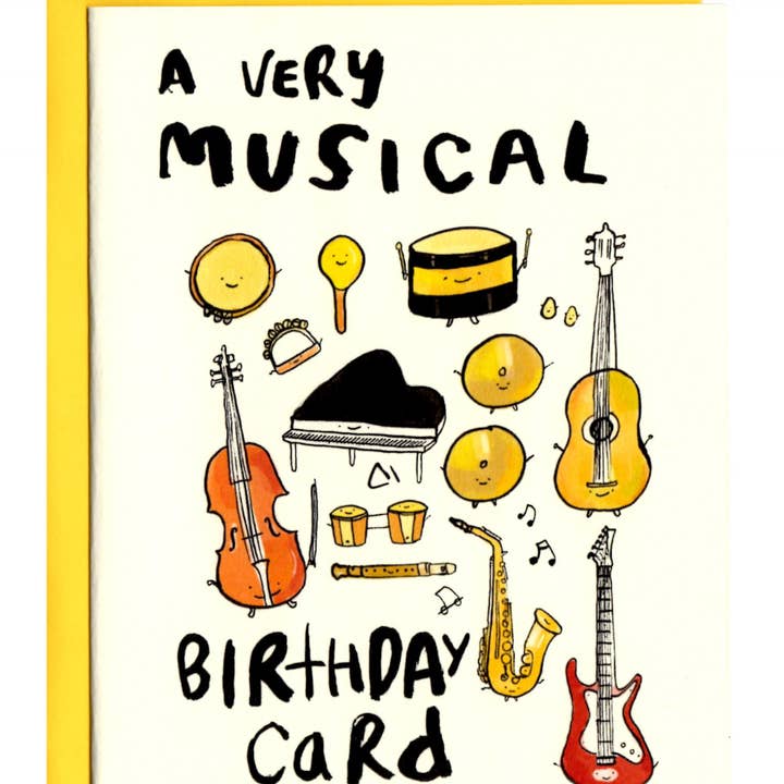 A Very Musical Birthday Card for wholesale by I Must Draw