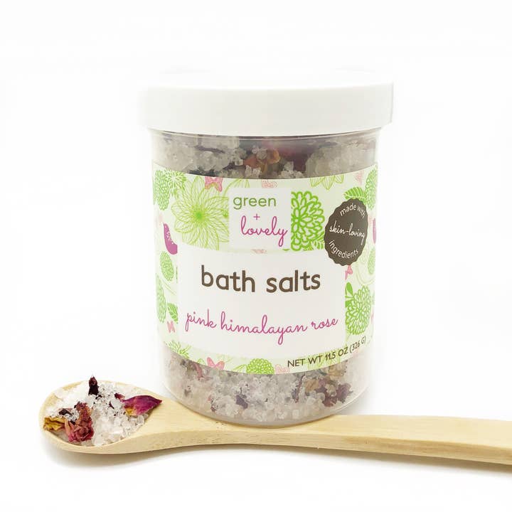 Pink Himalayan Rose Bath Salts - Valentine's Day for wholesale by green + lovely