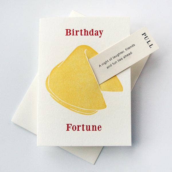 Steel Petal Press - Wholesale Birthday Card - Laughter Fun Fortune - Letterpress Birthday Greeting Card