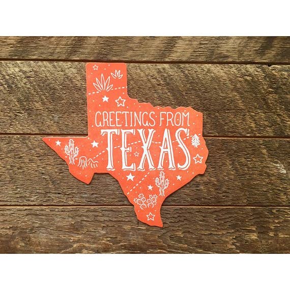 Noteworthy Paper & Press - Wholesale Postcard - Texas State Postcard1