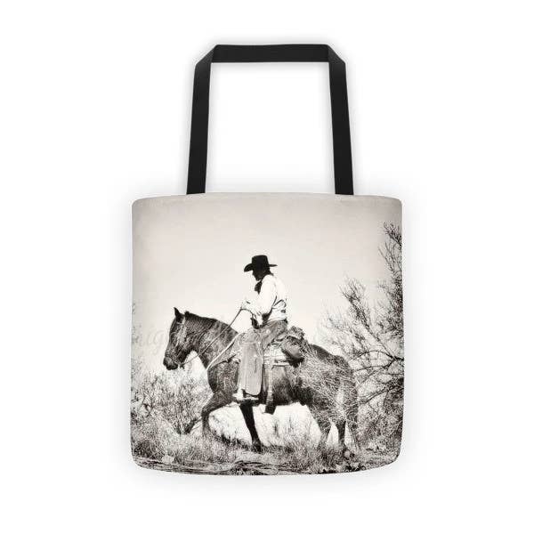 15 x 15 Eu fui até a sacola Mountain Cowboy por atacado de Amanda Smith Western Art, LLC