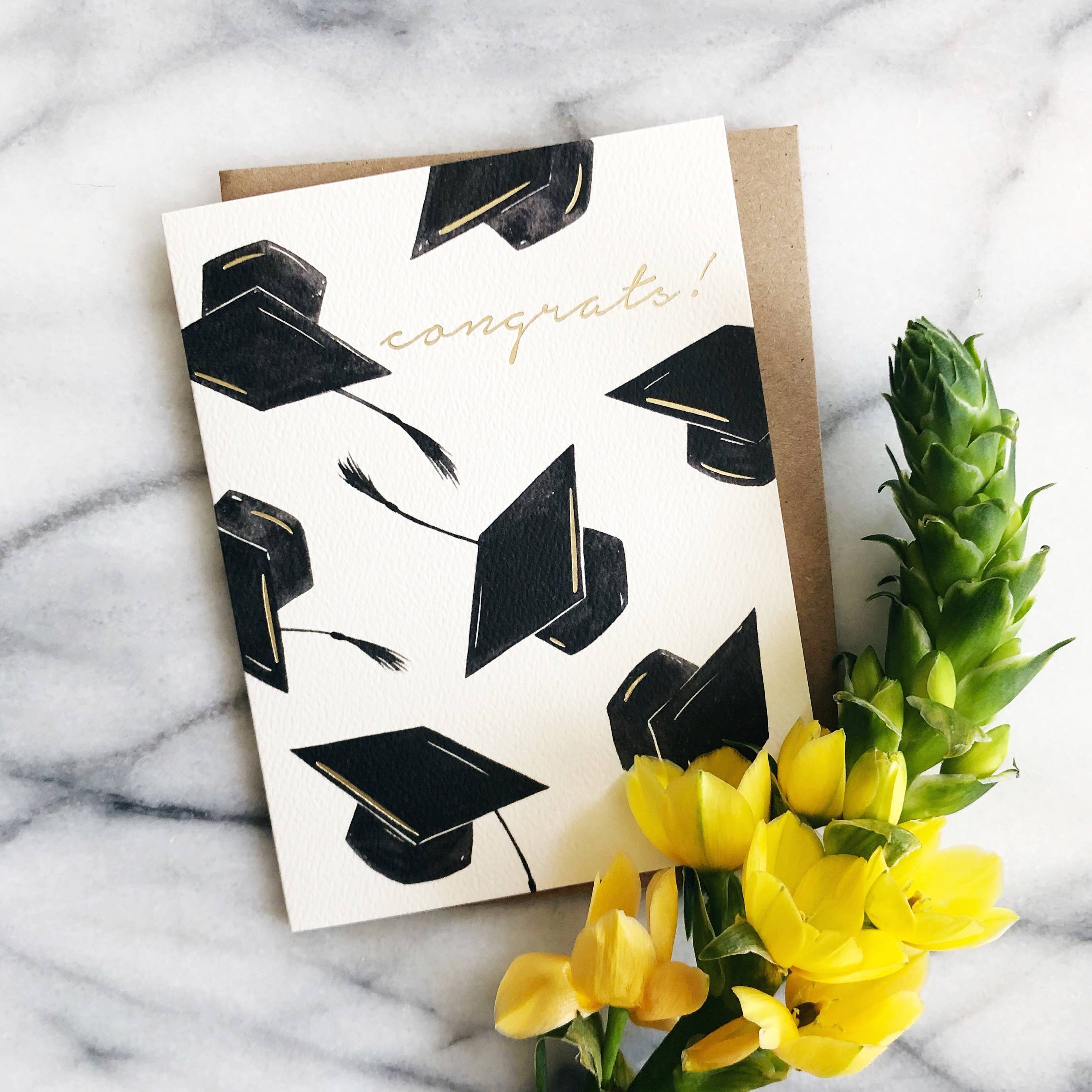 Abigail Jayne Design - Wholesale Graduation Card - Grad Hats Congrats Greeting Card | Graduation Congrats Card1