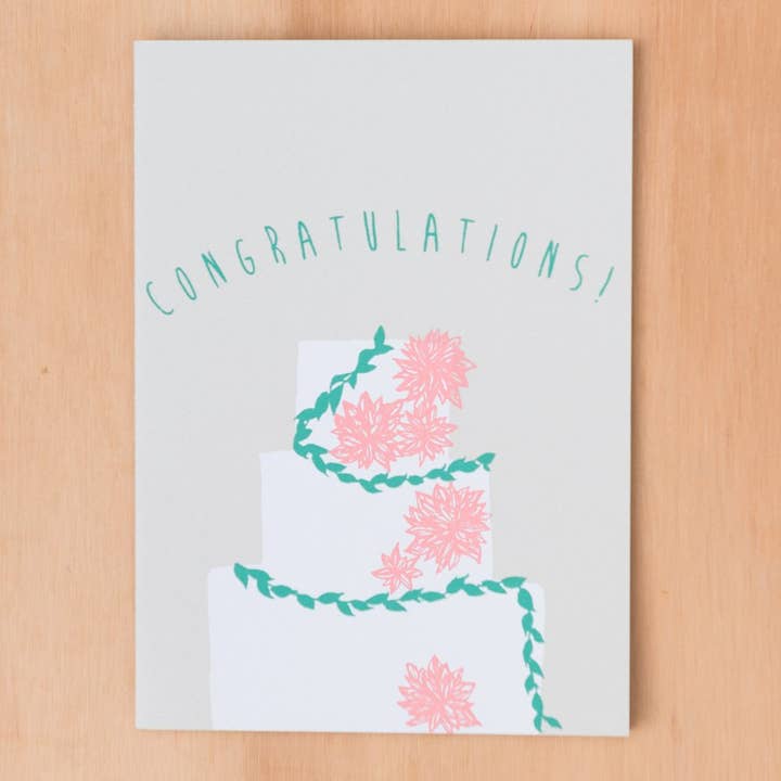 WEDDING CAKE! GREETING CARD for wholesale by Alphabet Studios