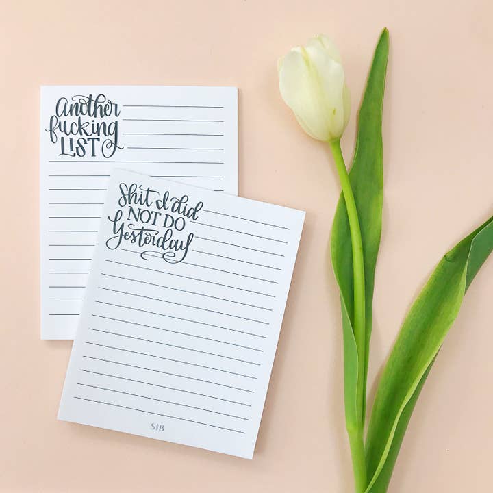Stevie + Bean Paperie - Wholesale Notepad - Shit I Did Not Do Yesterday / Notepad3