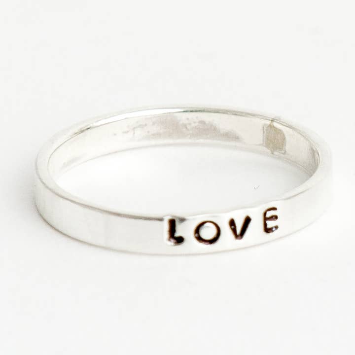 Sterling Silver Love Band Ring, Sizes 5-10 for wholesale by Nautically Northern