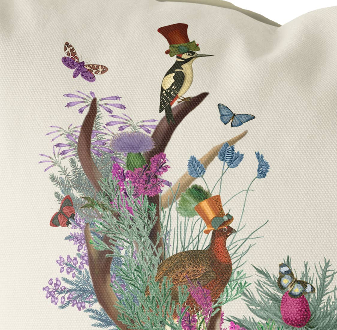 FabFunky Ltd - Vente Coussin décoratif - Coussin d'automne ou coussin de jardin écossais Deer Birdkeeper Stag2
