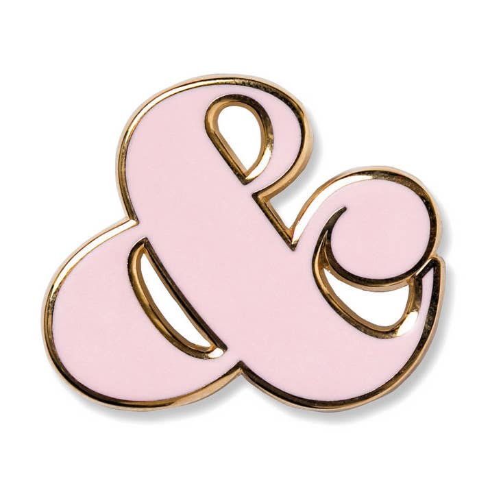 Ampersand Enamel Pin for wholesale by Ampersand Design Studio