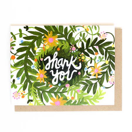 Thimblepress - Wholesale Thank You Card - Thank You Spring Blooms Single Card