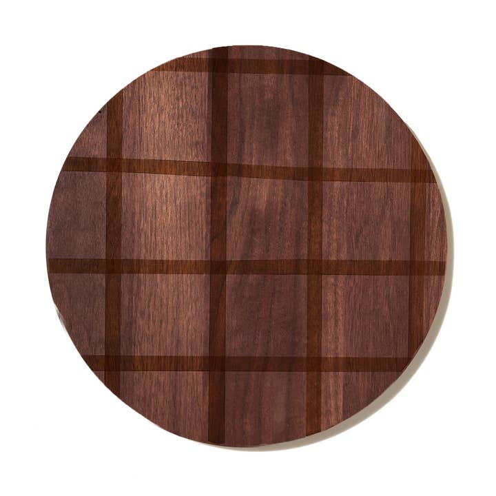 Round Grid Walnut Board for wholesale by American Heirloom