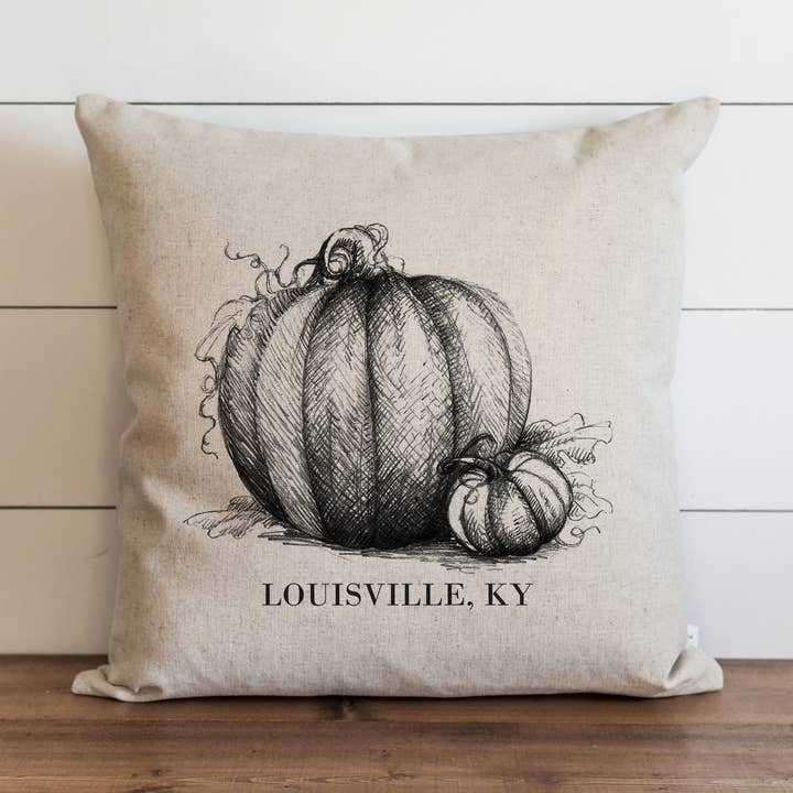 Pumpkin Sketch Custom Pillow Cover for wholesale by Porter Lane Home