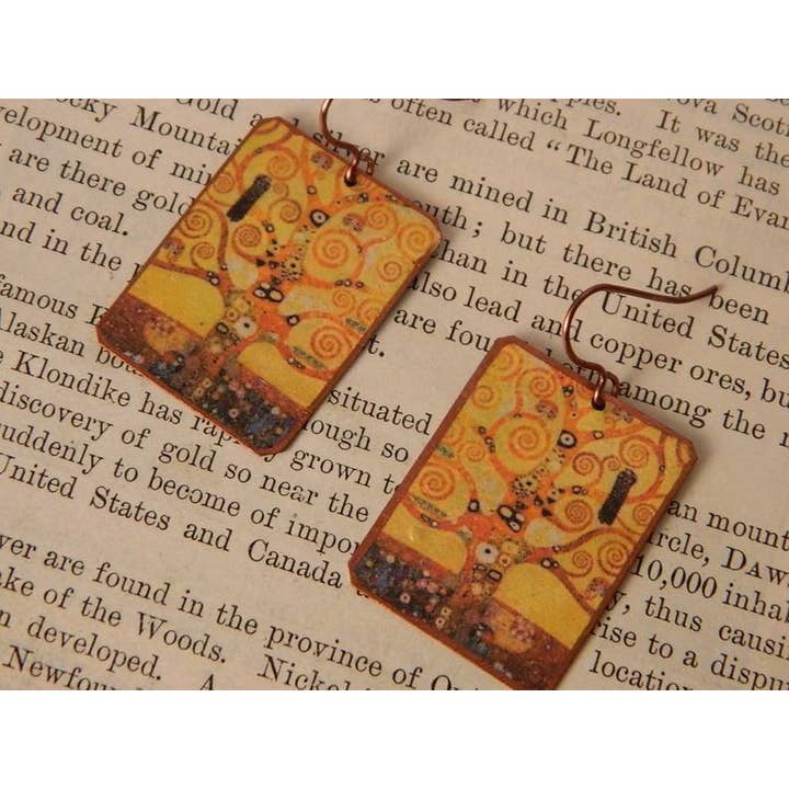 Klimt Øreringe Livets Træ for engroshandel hos Sarah Wood Studio