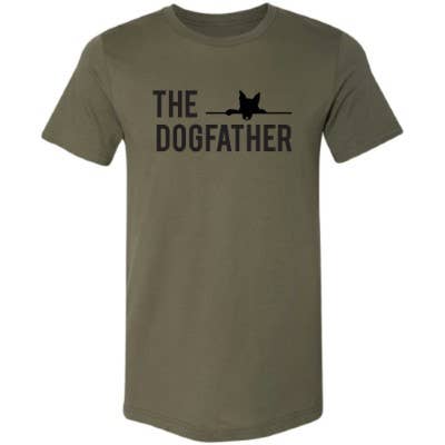 Made2Order - Wholesale Screen Printed T-Shirt - Unisex - The Dogfather Military Green Unisex Favorite T-Shirt0