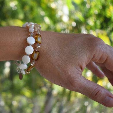 Champagne Medley 2-Strand Bracelet for wholesale on Faire1