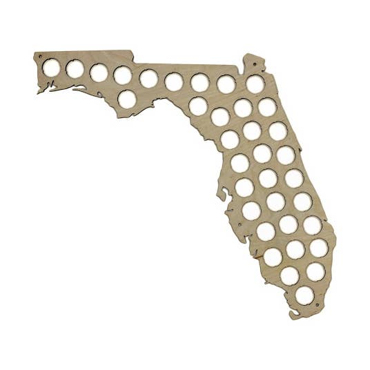 Men’s Gift State Beer Cap Map – Beer Cap Collector/Display for wholesale by Torched Products