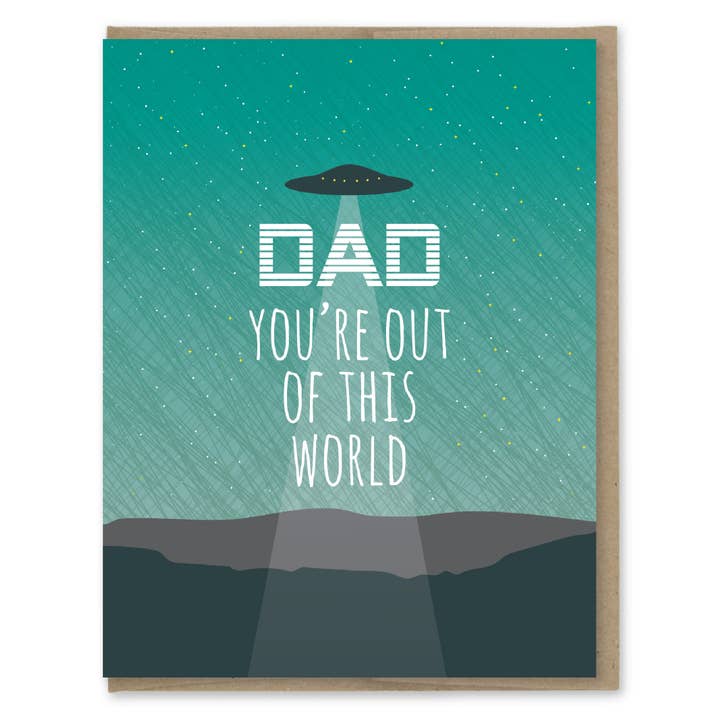 Carte UFO Papa Out of This World pour la vente par Modern Printed Matter