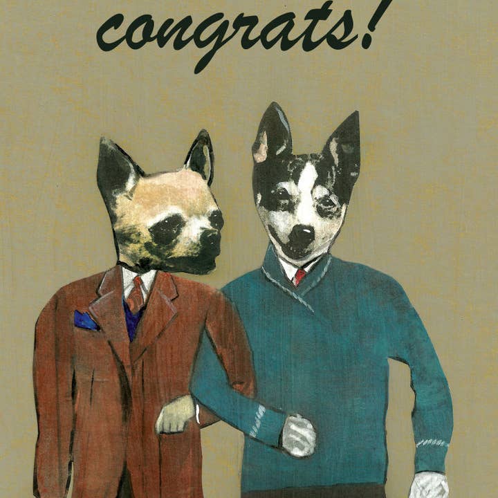 Pergamo Paper Goods - Wholesale Felicitatie-kaartje - Gefeliciteerd honden kaart