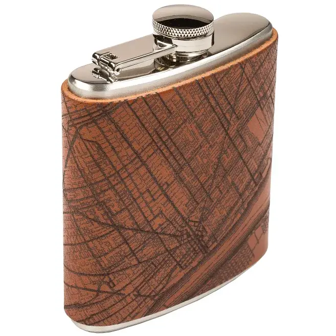 Tactile Craftworks - Wholesale Flask - Detroit Map Flask3