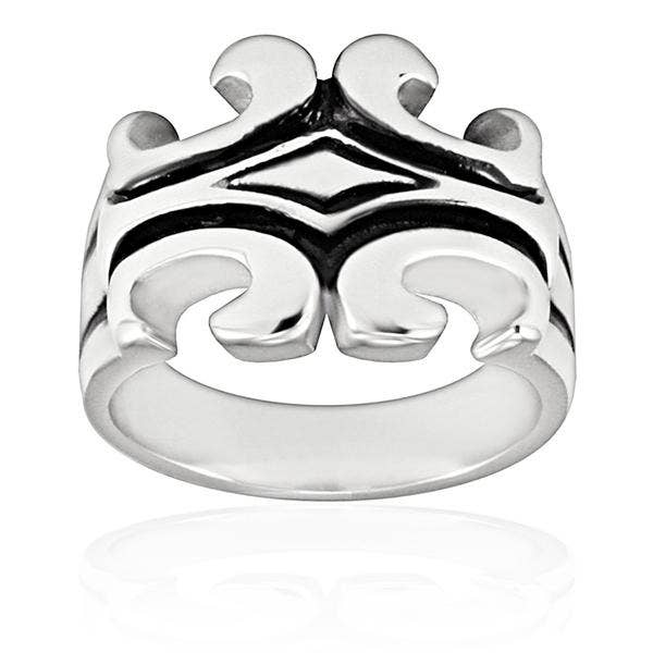West Coast Jewelry - Wholesale Signet Ring - Men's Stainless Steel Gothic Black Ring0