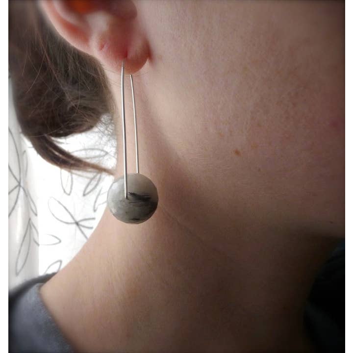 Iris Noire Designs - Wholesale Dangle Earrings - White And Black Box Earrings2