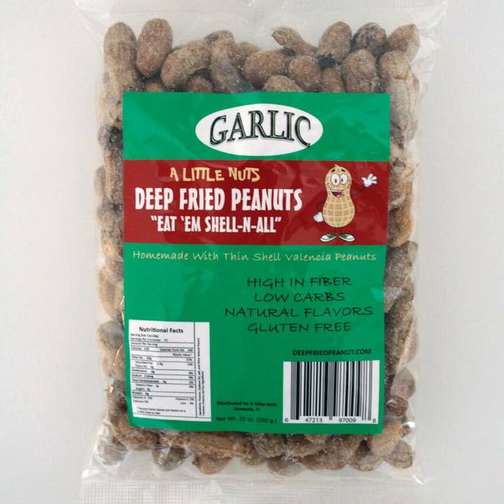 Garlic Deep Fried Peanuts for wholesale by A Little Nuts Deep Fried Peanuts