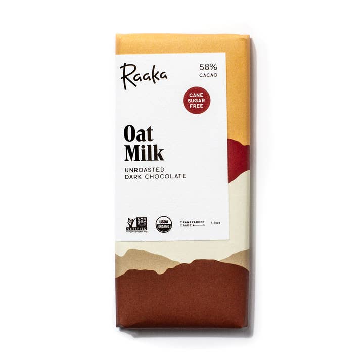 Raaka Chocolate - Wholesale Chocolate Bar - 58% Oat Milk Chocolate Bar0