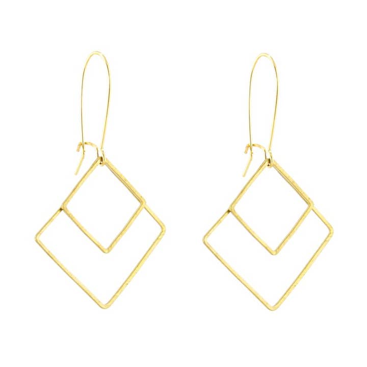 Double Square Earrings for wholesale by Santore Jewelry Company
