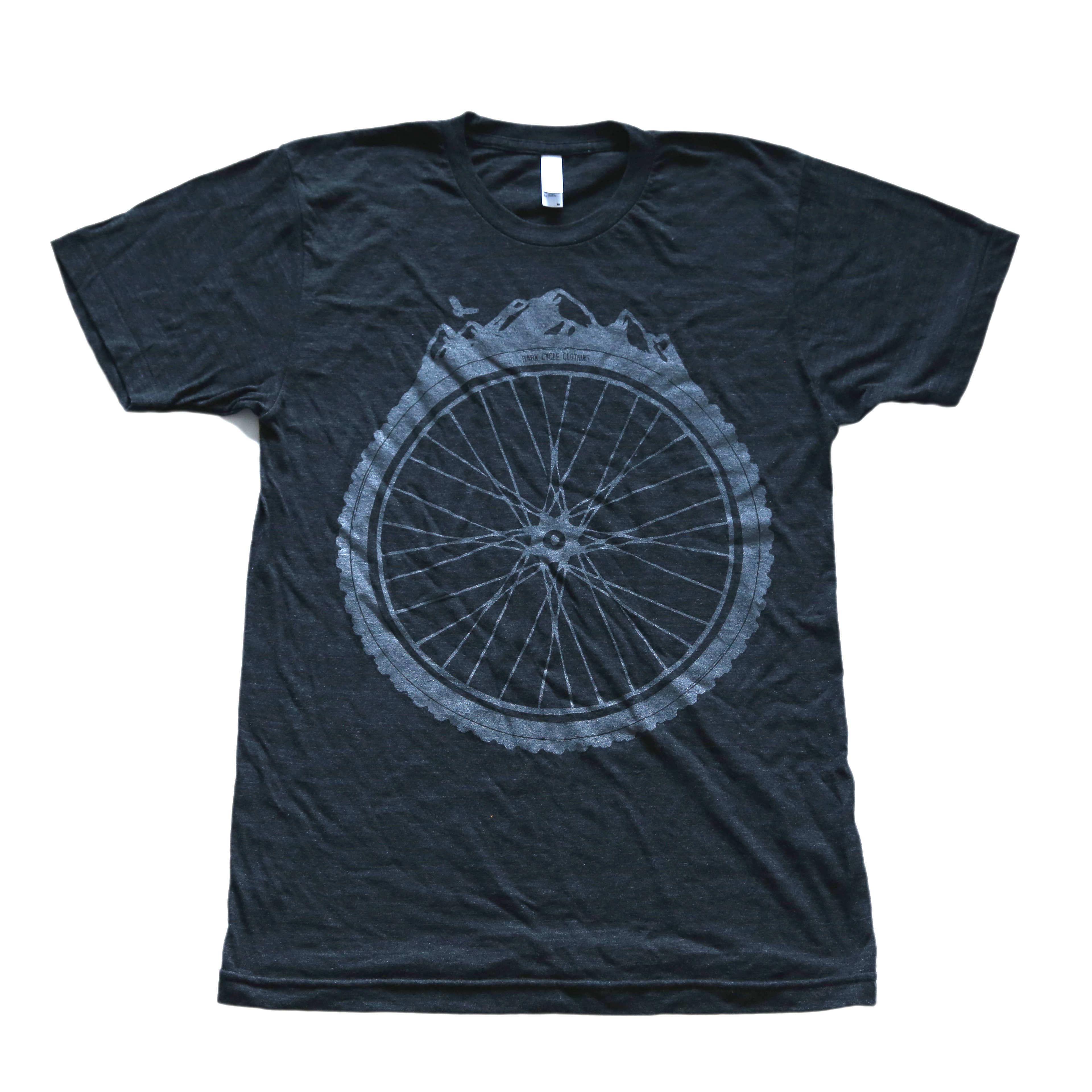 Dark Cycle Clothing - Wholesale Screen Printed T-Shirt - Men's - Mountain Bike Wheel Men's Tee2