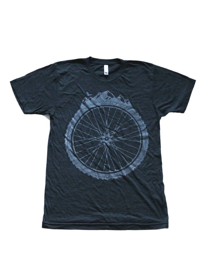 Dark Cycle Clothing - Wholesale Screen Printed T-Shirt - Men's - Mountain Bike Wheel Men's Tee2